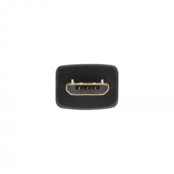 InLine Micro USB 2.0 plakanais kabelis USB A / Micro-B, melns/zelta, 3m