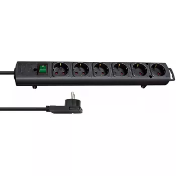 Pagarinātājs Brennenstuhl 1153300100, 6 ligzdas, 2 m, melns