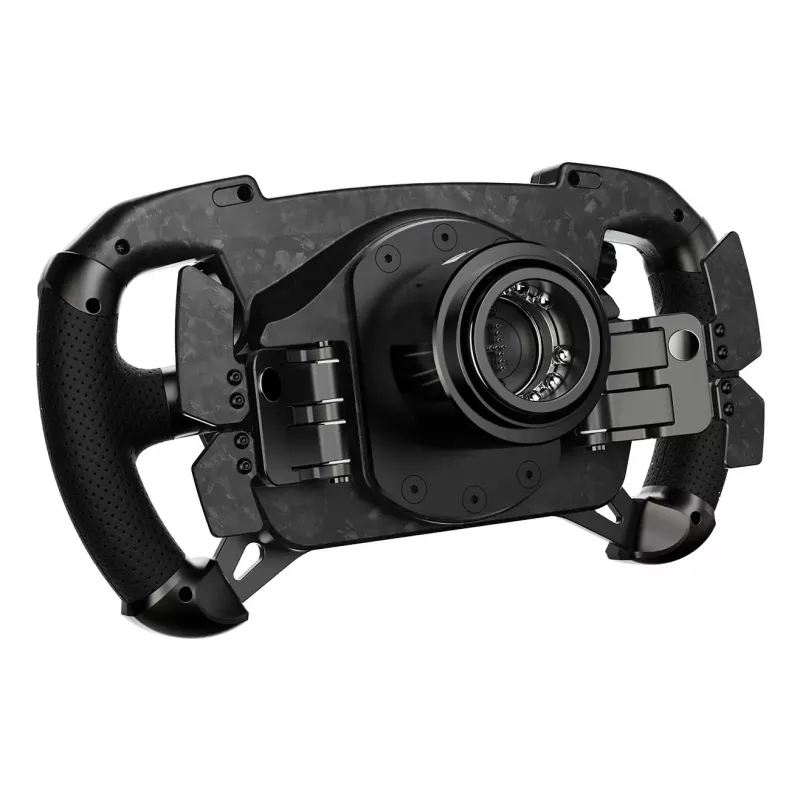 Moza Racing GS V2P stūre — GT stila simkursors, 300 mm, ar oglekļa šķiedru un ādu