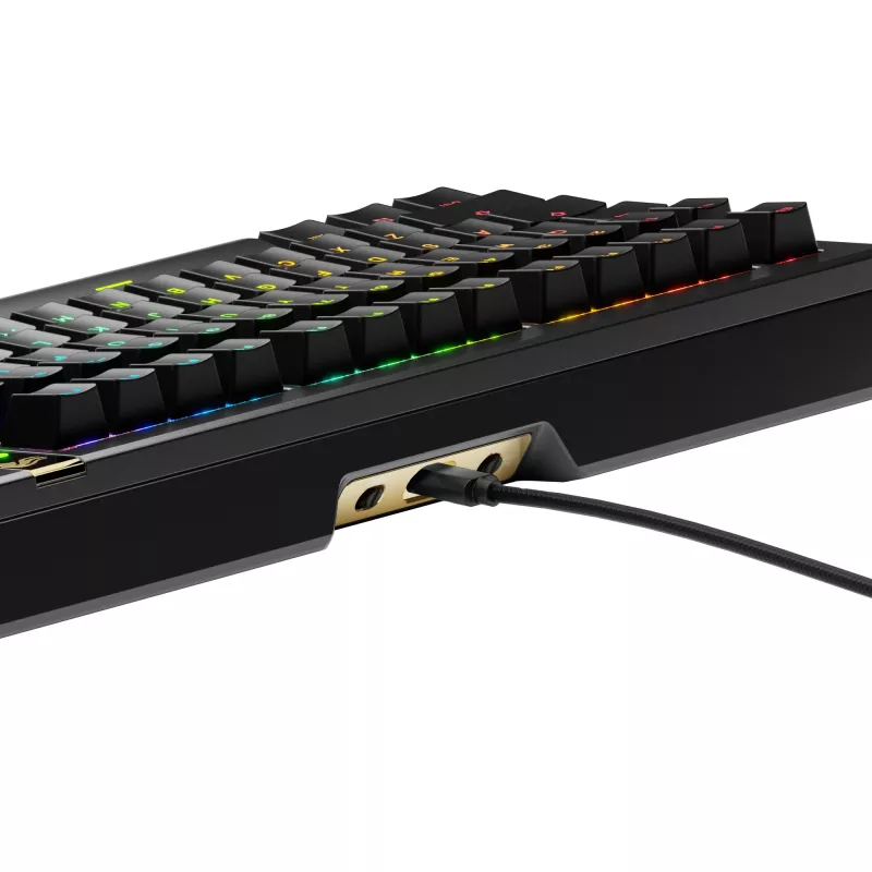 Mehāniskā spēļu tastatūra GLORIOUS GMMK 3 PRO HE 75% vadu USB, QWERTY, RGB, melna