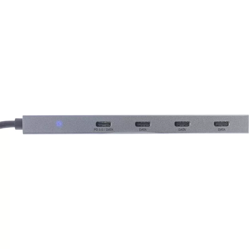 InLine USB 3.2 Gen.2 Hubs (10Gb/s), 4 porti USB-C, OTG, alumīnija korpuss