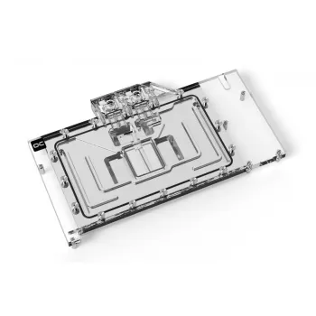 Ūdens bloks + aizmugures plāksne Alphacool Eisblock Aurora akrila alumīnija varš caurspīdīgs