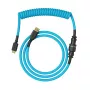 Spolēts USB kabelis GLORIOUS GMMK Electric Blue — Atvienojams tastatūras kabelis, taisnleņķa savienotāji