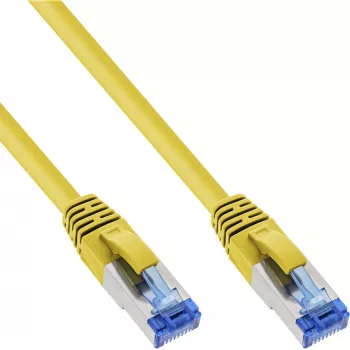 InLine Patch Kabelis S/FTP PiMF Cat.6A bezhalogēns 500MHz dzeltens 0,5m