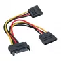 InLine SATA Y-Spagas kabelis SATA sievišķais / 2x SATA vīrišķais 0,15 m