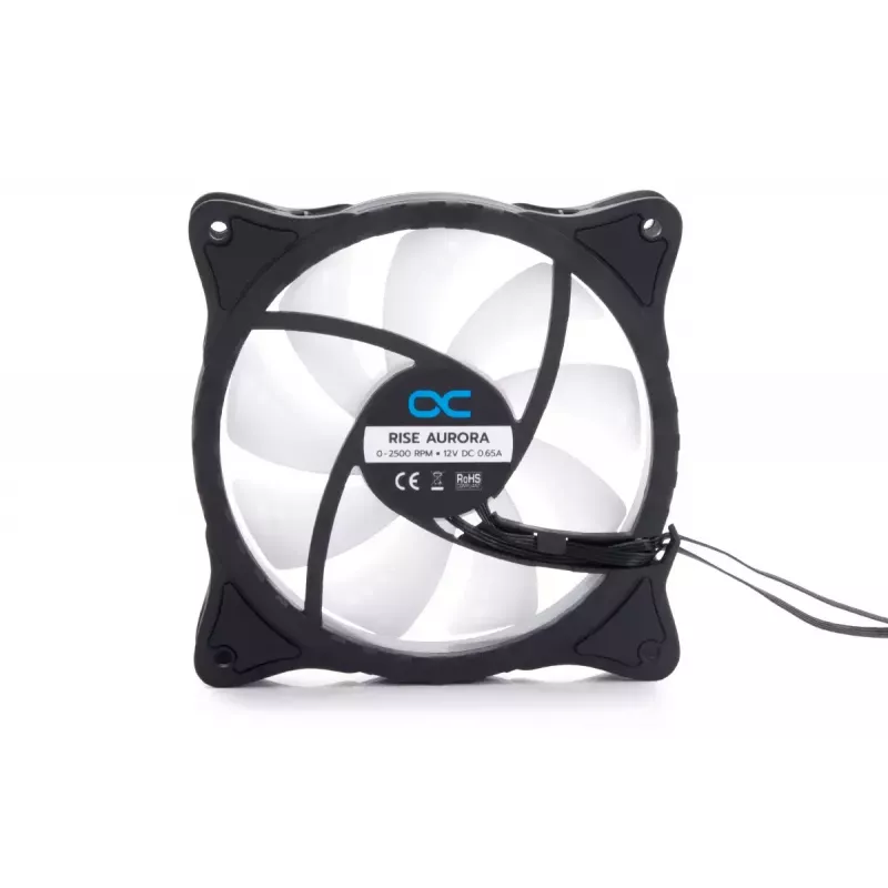 Ventilators Alphacool Rise Aurora 12 cm melns caurspīdīgs 2600 RPM 118,9 m³/h