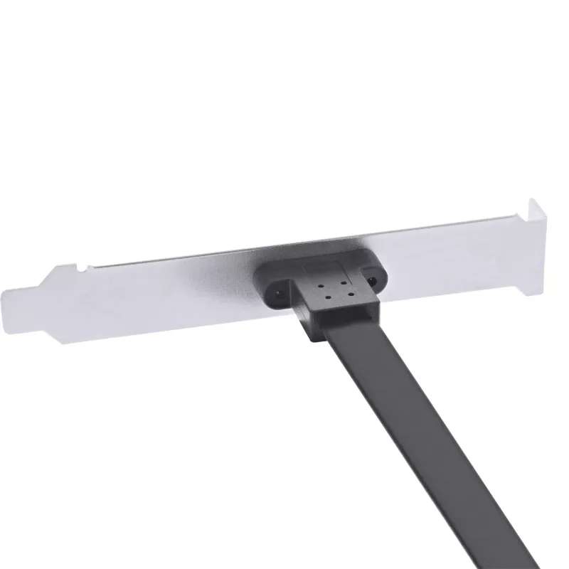 InLine PCI slota kronšteins, USB-C uz USB 3.2 priekšējais panelis Key-A iekšējais, 0,5 m
