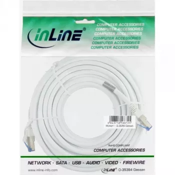 InLine Patch Kabelis S/FTP PiMF Cat.6A bezhalogēns 500MHz balts 3m