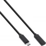 USB 3.2 Gen.2x2 pagarinātājkabelis InLine 35771 1m USB-C tēviņš/mātīte melns
