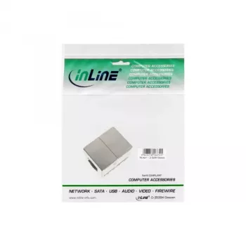 InLine Cat.6 Adapter pilnībā ekranēts metāla 2x RJ45 sievišķais-sievišķais caurspraudnis