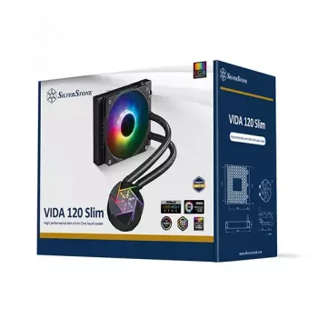 Šķidruma dzesēšanas komplekts SilverStone VIDA 120 SLIM 12 cm Melns 300-1800 RPM
