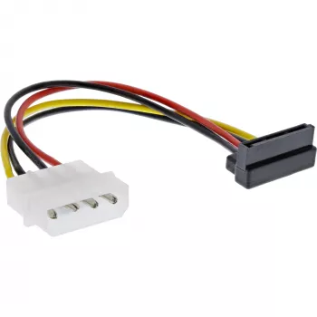 InLine SATA barošanas adaptera kabelis 1x 4pin sievišķais / 15pin SATA leņķis uz augšu 29670X