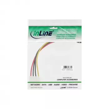 InLine SATA barošanas adaptera kabelis 1x 4pin sievišķais / 15pin SATA leņķis uz augšu 29670X