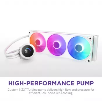 Šķidruma dzesēšanas sistēma NZXT Kraken Plus 360 RGB White 500-2400 RPM