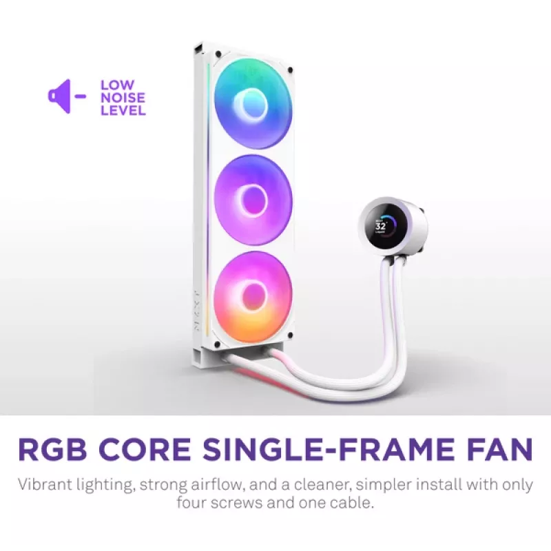 Šķidruma dzesēšanas sistēma NZXT Kraken Plus 360 RGB White 500-2400 RPM
