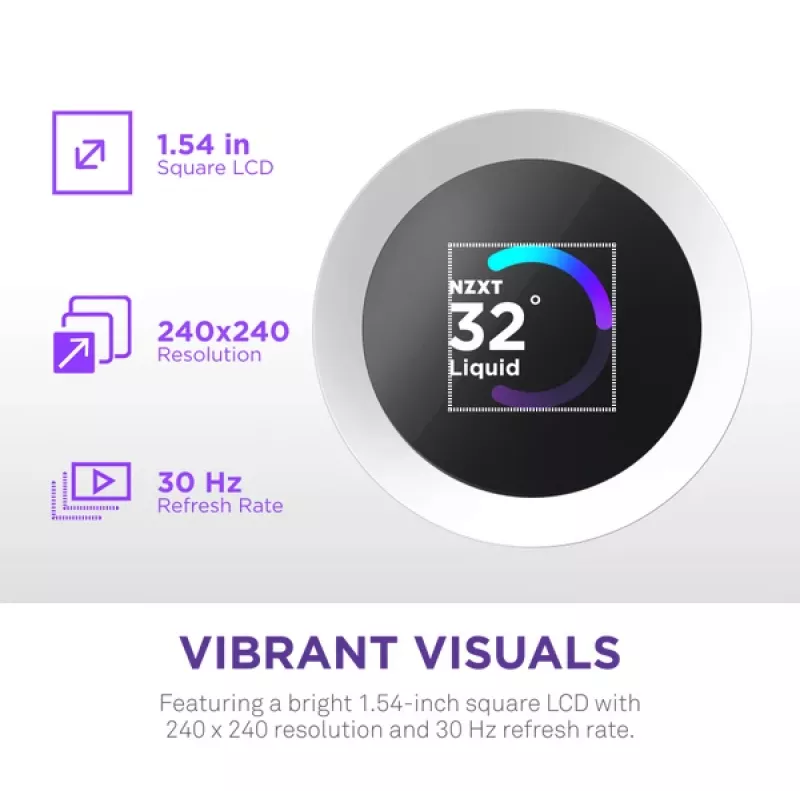 Šķidruma dzesēšanas sistēma NZXT Kraken Plus 360 RGB White 500-2400 RPM