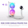 Šķidruma dzesēšanas sistēma NZXT Kraken Plus RGB 240 — 120 mm ventilatori, FDB gultnis, balts