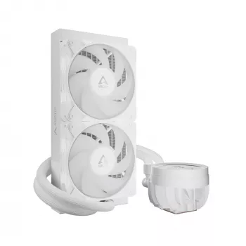 Šķidruma dzesēšanas komplekts Arctic Liquid Freezer III Pro 240 A-RGB — 240 mm, 120 mm ventilatori, balts, LGA1700/AM4/AM5