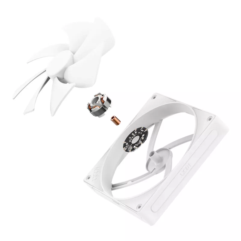 NZXT F140P 140mm baltais statiskā spiediena dzesēšanas ventilators