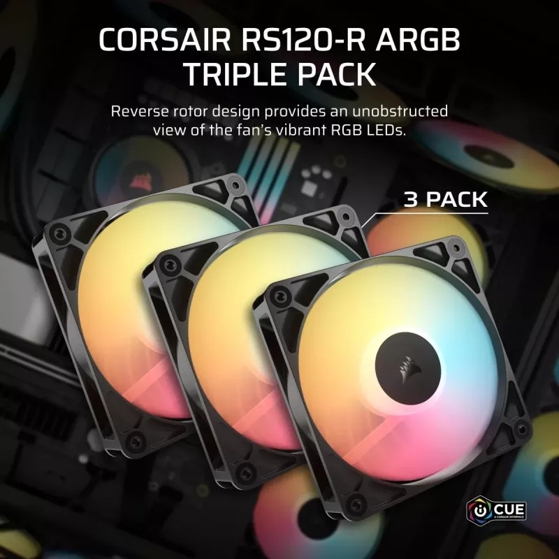 CORSAIR RS120-R ARGB 120mm 3 komplekts