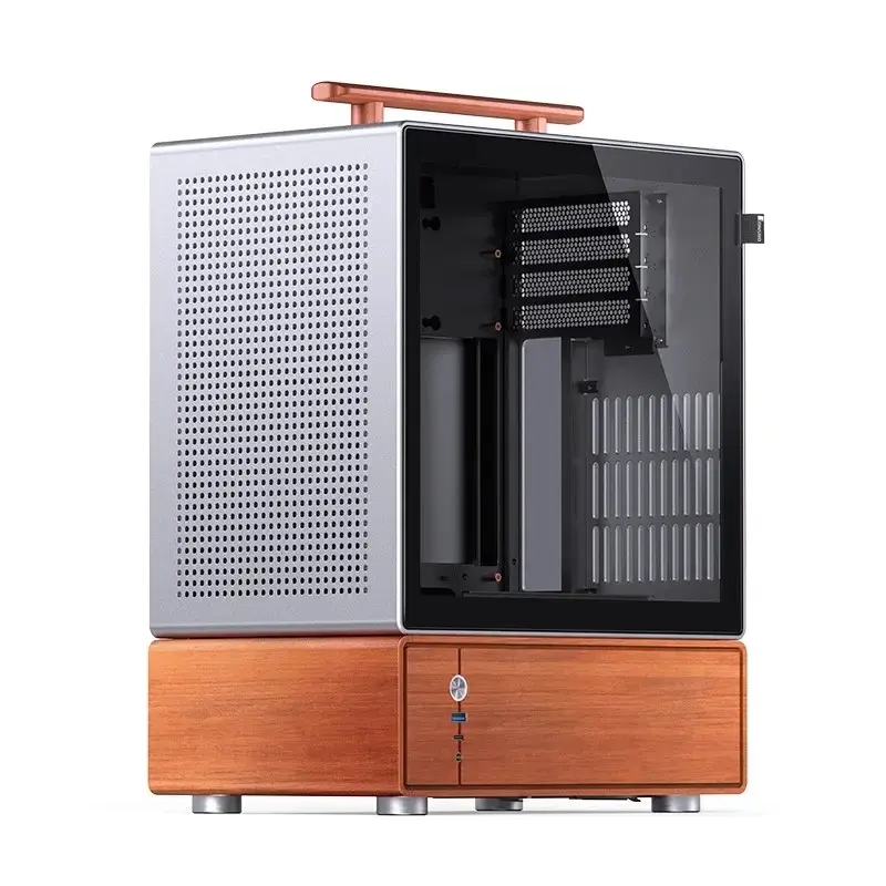 PC korpuss Jonsbo T7 Midi Tower mATX Rūdīts stikls Sudrabs