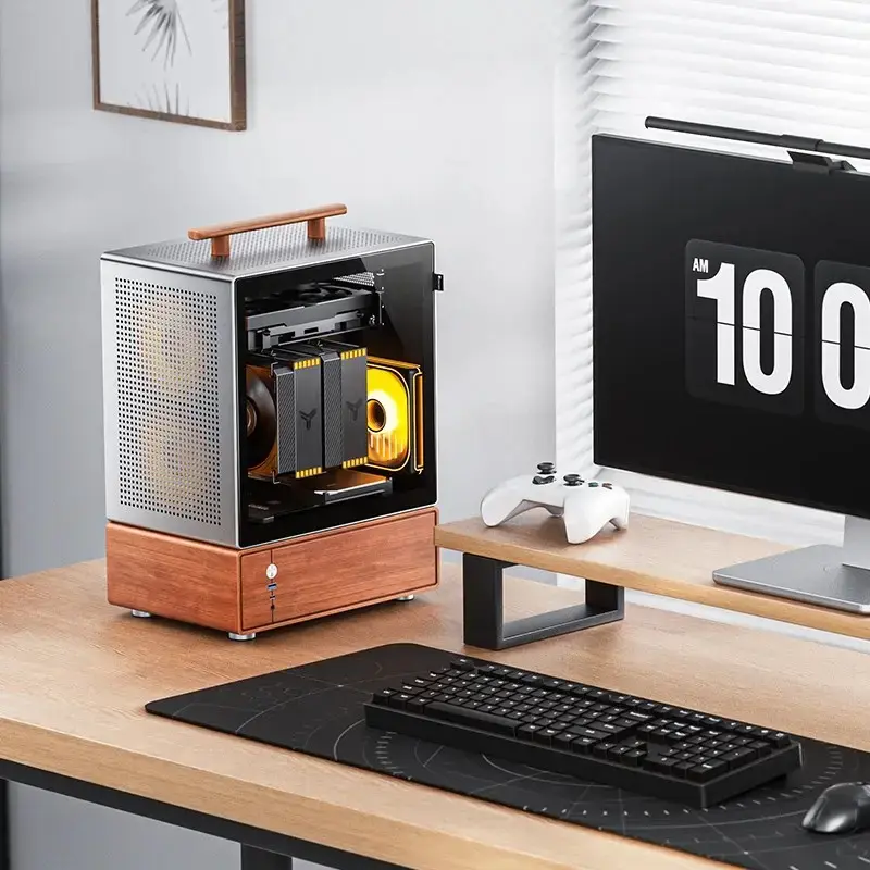 PC korpuss Jonsbo T7 Midi Tower mATX Rūdīts stikls Sudrabs