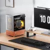 PC korpuss Jonsbo T7 Midi Tower mATX Rūdīts stikls Sudrabs