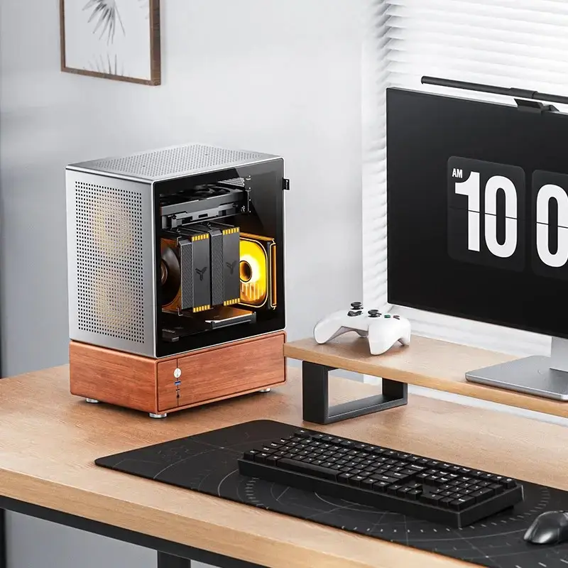 PC korpuss Jonsbo T7 Midi Tower mATX Rūdīts stikls Sudrabs