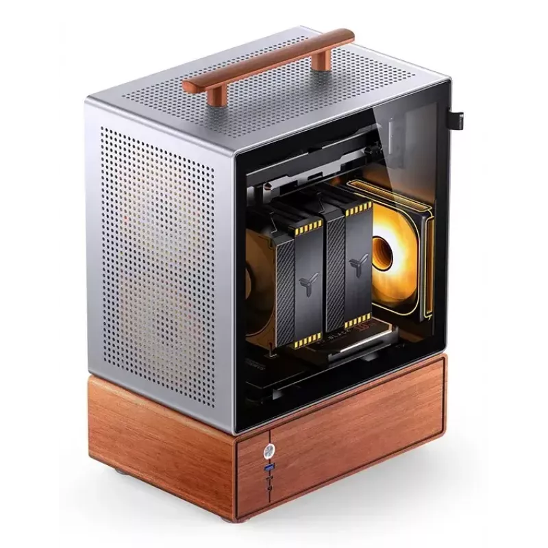 PC korpuss Jonsbo T7 Midi Tower mATX Rūdīts stikls Sudrabs