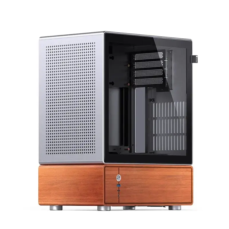 PC korpuss Jonsbo T7 Midi Tower mATX Rūdīts stikls Sudrabs