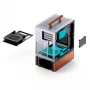 PC korpuss Jonsbo T7 Midi Tower mATX Rūdīts stikls Sudrabs