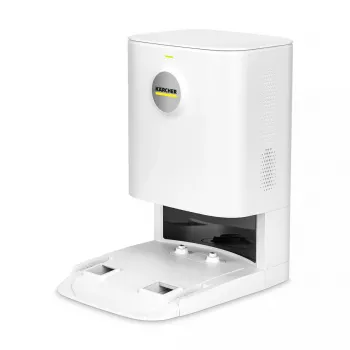 Kärcher RCV 5 uzlādes bāze ar putekļu savākšanas staciju, balta, 4 L putekļu maisa ietilpība, 420×290×460 mm