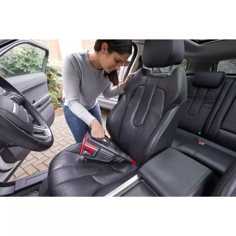 Black & Decker BHHV315J-QW bezvadu rokas putekļsūcējs bez maisiņa, melns/sarkans