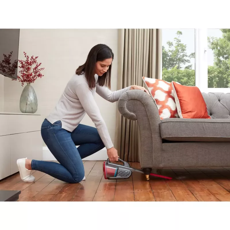 Black & Decker BHHV315J-QW bezvadu rokas putekļsūcējs bez maisiņa, melns/sarkans