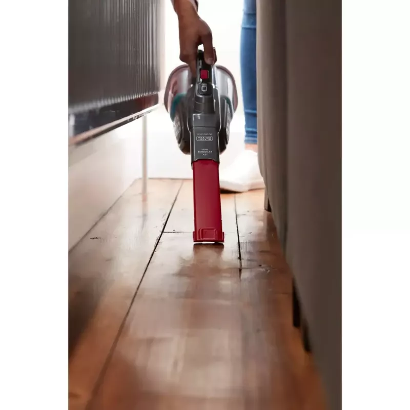 Black & Decker BHHV315J-QW bezvadu rokas putekļsūcējs bez maisiņa, melns/sarkans