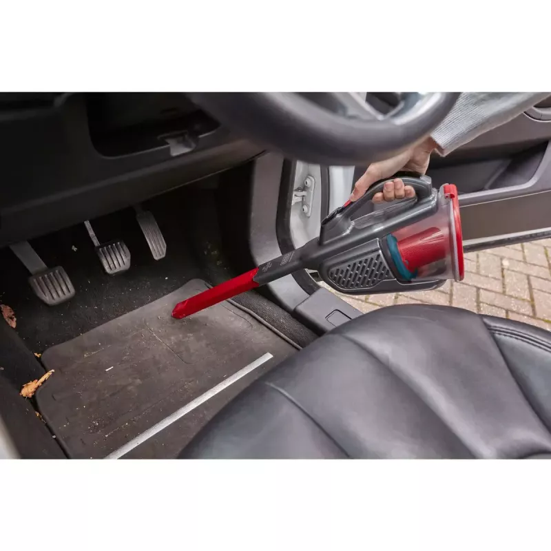 Black & Decker BHHV315J-QW bezvadu rokas putekļsūcējs bez maisiņa, melns/sarkans