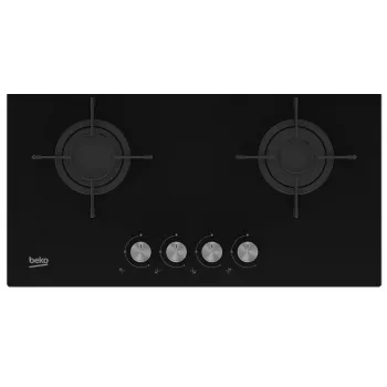 Beko HILG 64220 S iebūvējamā gāzes plīts virsma, melns stikls, 4 degļi