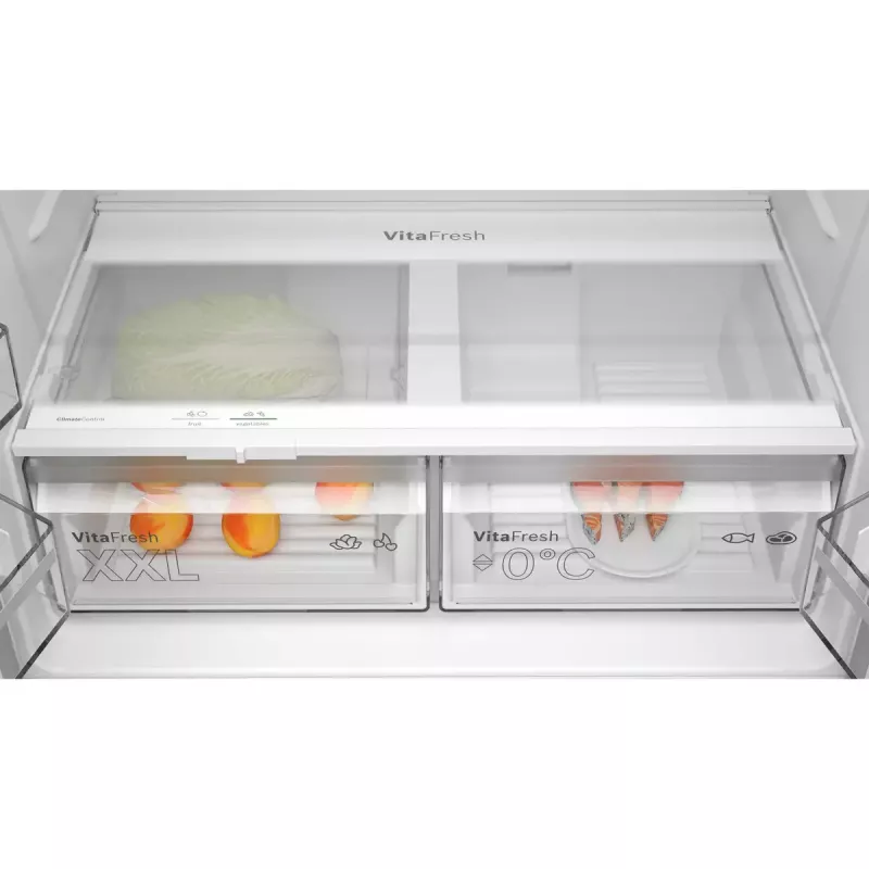 Ledusskapis ar saldētavu Bosch Serie 4 KFN96VPEA, 605 L (Ledusskapis 405 L / Saldētava 200 L), NoFrost, Nerūsējošais tērauds