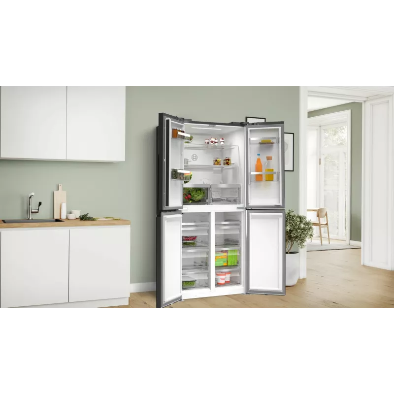 Bosch Serie 4 KMC85LBEA ledusskapis-saldētājs brīvstāvošs 547 L Melns