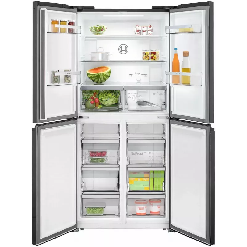 Bosch Serie 4 KMC85LBEA ledusskapis-saldētājs brīvstāvošs 547 L Melns