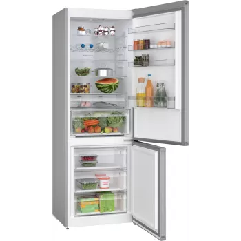Brīvi stāvošs ledusskapis-saldētājs Bosch Serie 4 KGN497LDF — 440 L, NoFrost, nerūsējošs tērauds