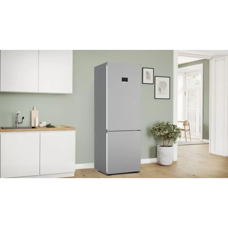 Brīvi stāvošs ledusskapis-saldētājs Bosch Serie 4 KGN497LDF — 440 L, NoFrost, nerūsējošs tērauds