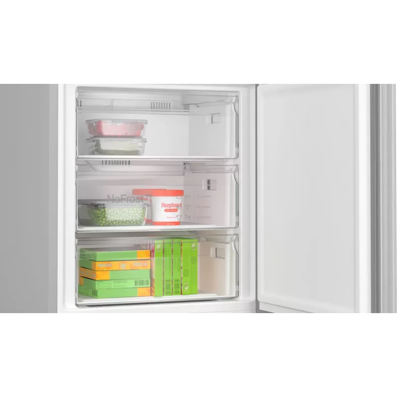 Brīvi stāvošs ledusskapis-saldētājs Bosch Serie 4 KGN497LDF — 440 L, NoFrost, nerūsējošs tērauds