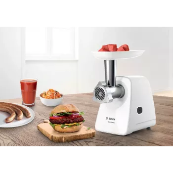 Bosch MFW2520W gaļas maļamā mašīna 1500 W, nerūsējošais tērauds, balta