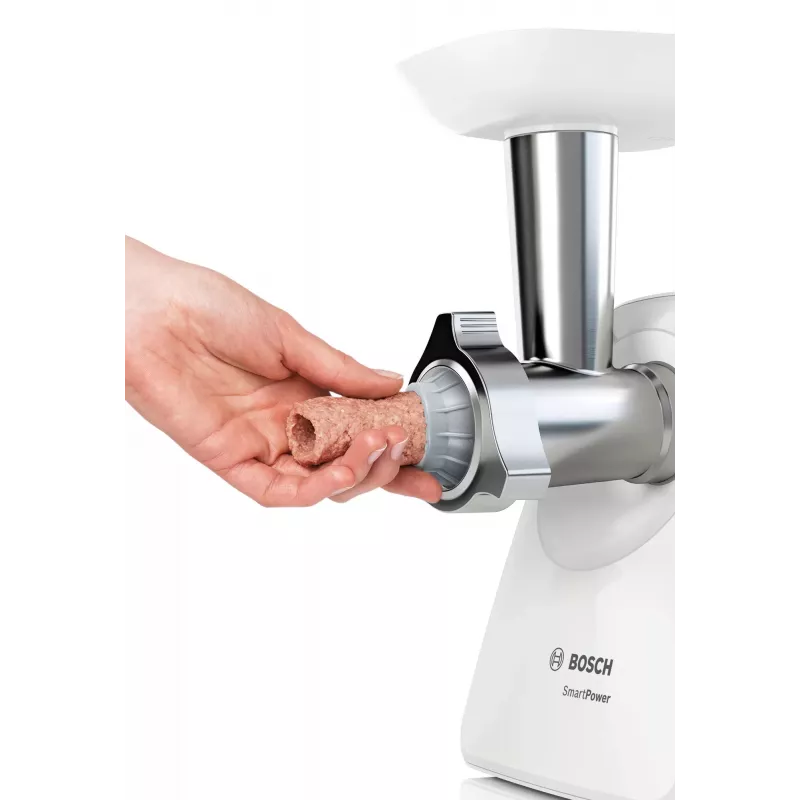 Bosch MFW2520W gaļas maļamā mašīna 1500 W, nerūsējošais tērauds, balta