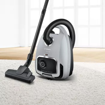 Putekļsūcējs Bosch Serie 6 BGB6X330 — 600 W, HEPA 13, 4 L putekļu maiss, cietām grīdām un paklājiem, 6 kg, pelēks/melns
