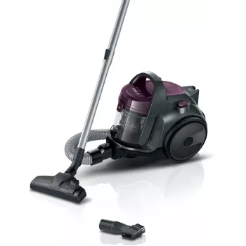 Putekļsūcējs Bosch BGC05AAA1 — 700 W, 1.5 L bezmaiss, HEPA 12, teleskopiska nerūsējošā tērauda caurule, 9 m rādiuss, pelēks