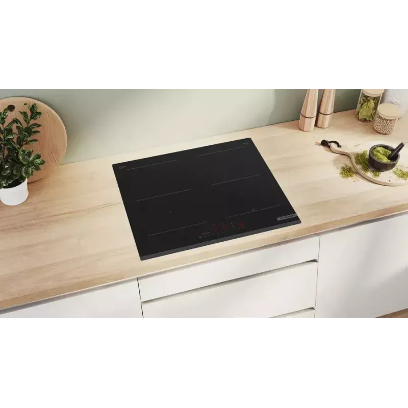 Bosch Serie 6 PVQ631HC1E indukcijas plīts, melna, iebūvējama, 59.2 cm, 4 zonas