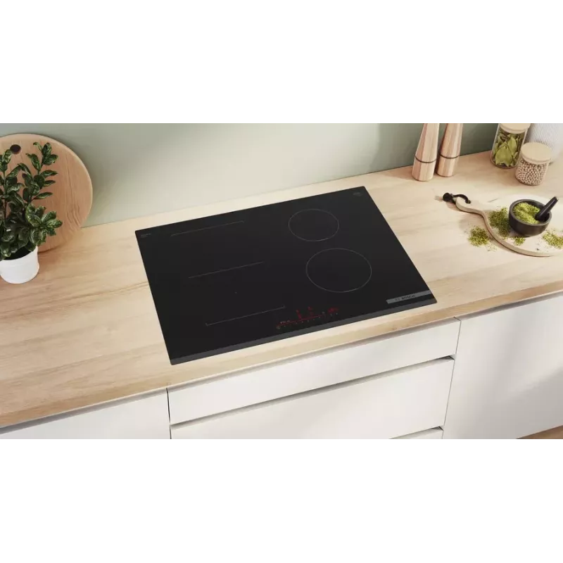 Bosch Serie 6 PVS731HB1E 4 Zonu Indukcijas Plīts Melna Iebūvējama 70 cm