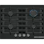 Bosch Serie 4 PNP6B6K40 gāzes plīts virsma, melna, 60 cm, 4 degļi